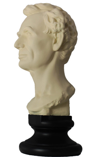 Young Abe Lincoln bust by artist Volk Statue Portrait Sculpture